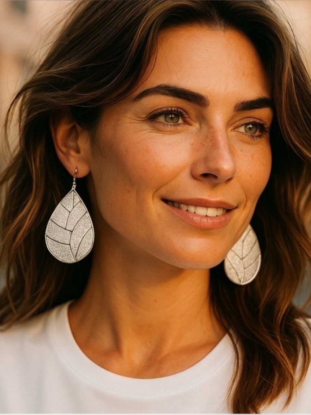 Plunder | Spike Earrings - Sparkly Silver Double-sided volleyball 3.5" drop